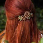 Brown Hair Clip Rose 2