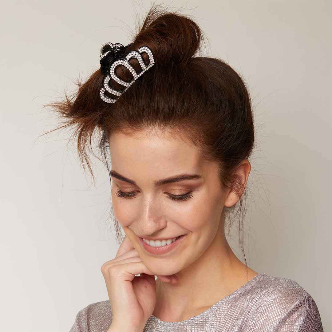 Queenmee Accessories Crown Hair Clip With Diamante Hairpro Kõik