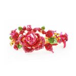 Flower Hair Clip with Diamante – Red