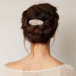 Pearl Hair Clip with Crystal – Rose Gold 2