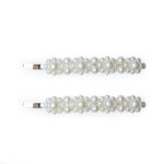 Pearl Hair Grips Set of 2 – Silver