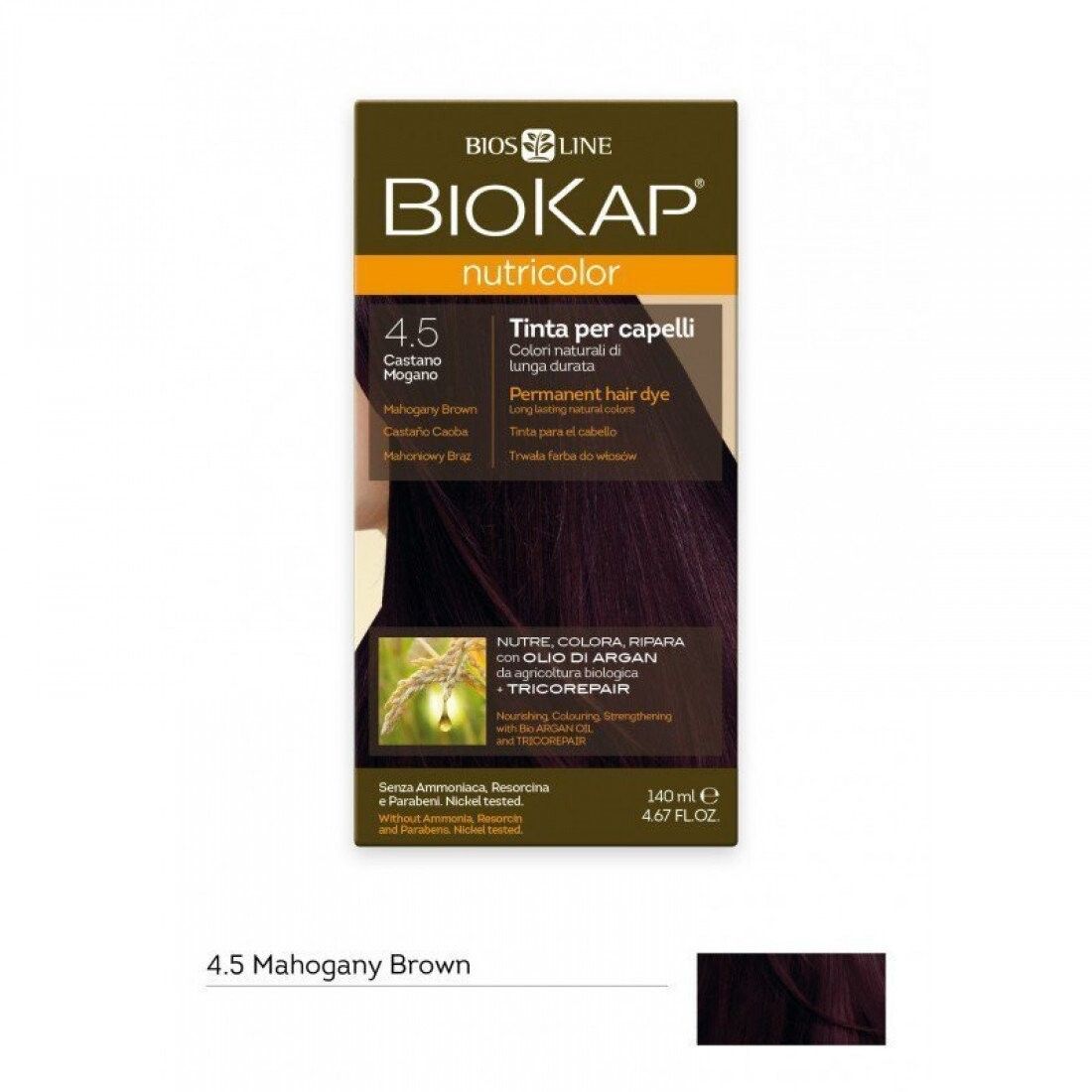 biokap_nutricolor_45_mahogany_brown_permanent_hair_dye_140ml_1