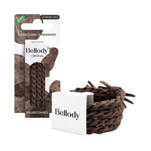 BELLODY Original Mocha Brown Hair Ties x4