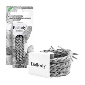 BELLODY Original Urban Gray Hair Ties x4