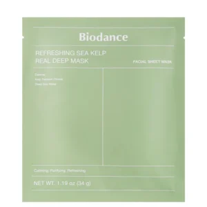 BIODANCE Refreshing Sea Kelp Real Deep Mask Põletikulist nahka rahustav hüdrogeelmask 34g