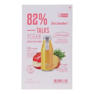 MISSHA Talks Vegan Squeeze Sheet Mask Skin Smoother Nahka taastav kangasmask 27g