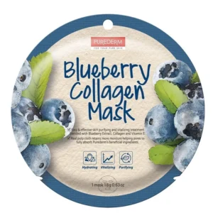PUREDERM Blueberry Collagen Mask Nahka toniseeriv kangasmask 18g