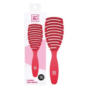 ILŪ Flexible Vent Brush Red Juuksehari Punane